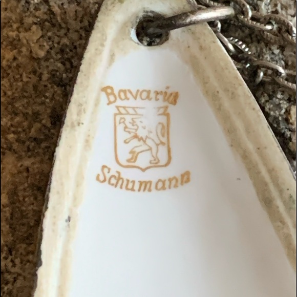 Bavaria Schumann Rare Vintage German Blue Flower Necklace Numbered Jewelry - Picture 5 of 8